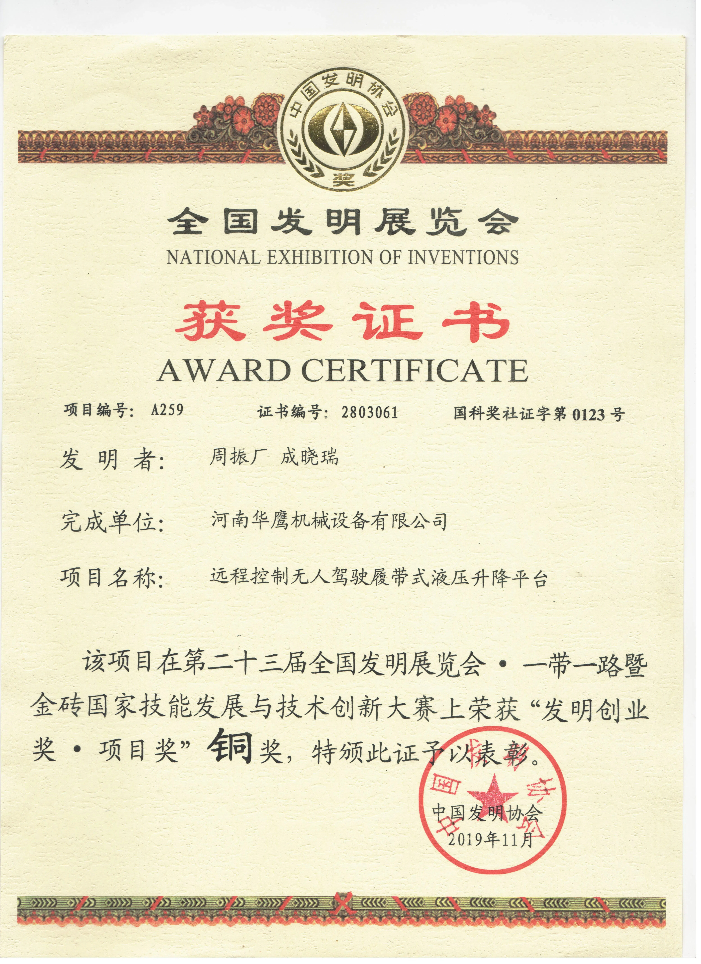 獲獎(jiǎng)證書(shū)